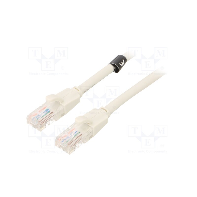 1 pcs x VENTION - IBEHJ - Patch cord, U/UTP, 6, CCA, PVC, grey, 5m, RJ45 plug,both sides