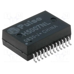 1 pcs x PULSE - H5007NL - Transformer: LAN, SMD, 0÷70°C, 1dB, Number of ports: 1