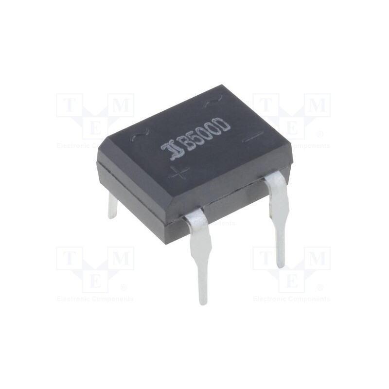3 pcs x DIOTEC SEMICONDUCTOR - B500D - Bridge rectifier: single-phase, 1kV, If: 1A, Ifsm: 40A, DIL, THT