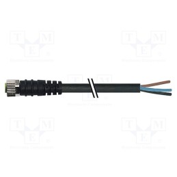 1 pcs x MURR ELEKTRONIK - 7000-08041-6100300 - Connection lead, M8, PIN: 3, straight, 3m, plug, 60VAC, 4A, -20÷85°C