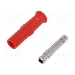 2 pcs x ELECTRO-PJP - - - Socket, 2mm banana, 10A, red, soldering
