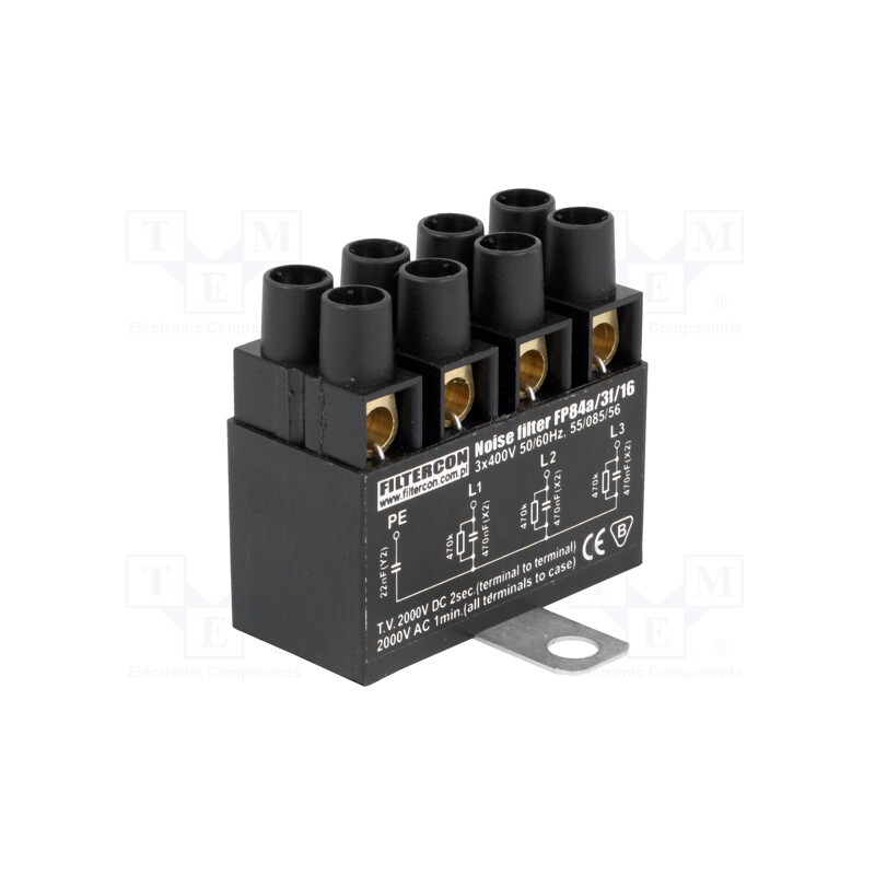 1 pcs x - FP84A3F16 - Filter: RC, three-phase, Cx: 470nF, Cy: 22nF, Leads: terminal block