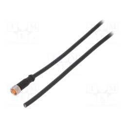 1 pcs x LUTRONIC - 0800 04 002 5M - Connection lead, M8, PIN: 4, straight, 5m, plug, 50VAC, 4A, -25÷80°C