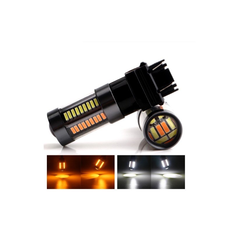 Dual p27 7w 66 led 4014 3157 white orange