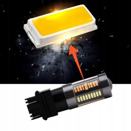 Dual p27 7w 66 led 4014 3157 white orange