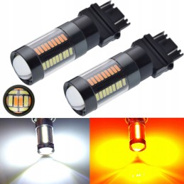 Dual p27 7w 66 led 4014 3157 white orange