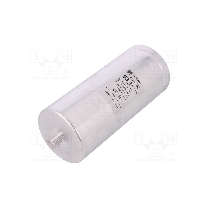1 pcs x DUCATI ENERGIA - 416305664 - Capacitor: polypropylene, 53.1uF, -5÷10%, Ø60x137mm, -25÷55°C