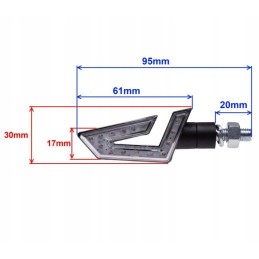 Direction indicators directions arrow 15 led zigzag gsr