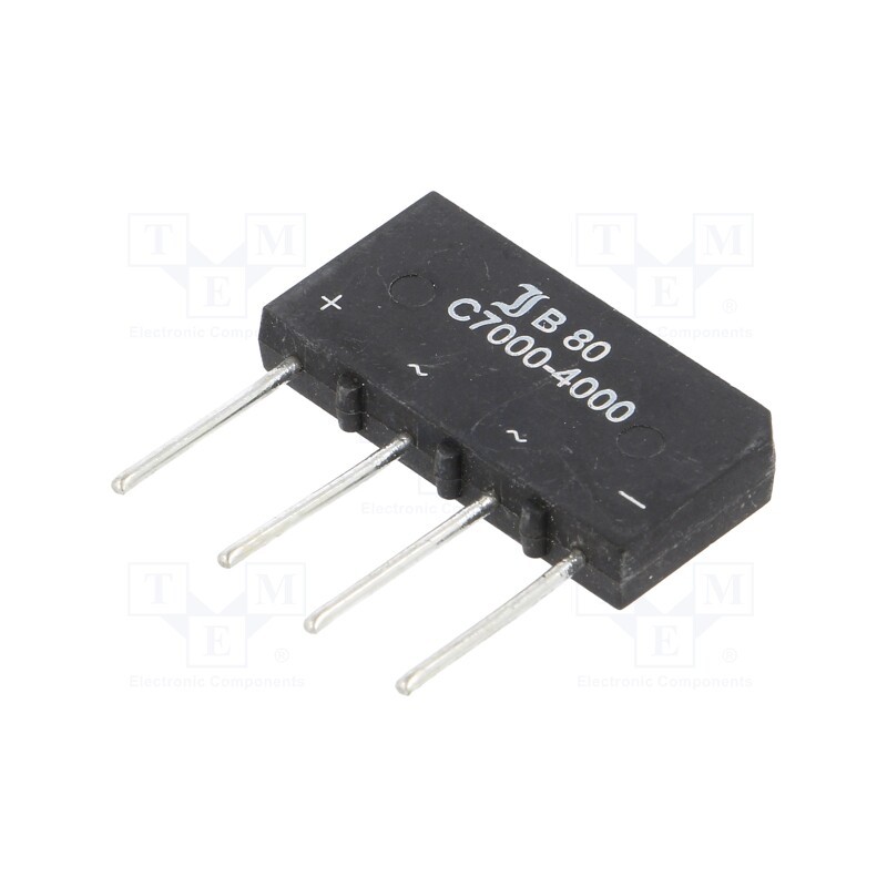 1 pcs x DIOTEC SEMICONDUCTOR - B80C7000A - Bridge rectifier: single-phase, Urmax: 160V, If: 7A, Ifsm: 150A