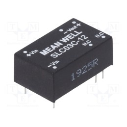 1 pcs x MEAN WELL - SLC03C-12 - Converter: DC/DC, 3W, Uin: 36÷75V, Uout: 12VDC, Iout: 250mA, DIP16
