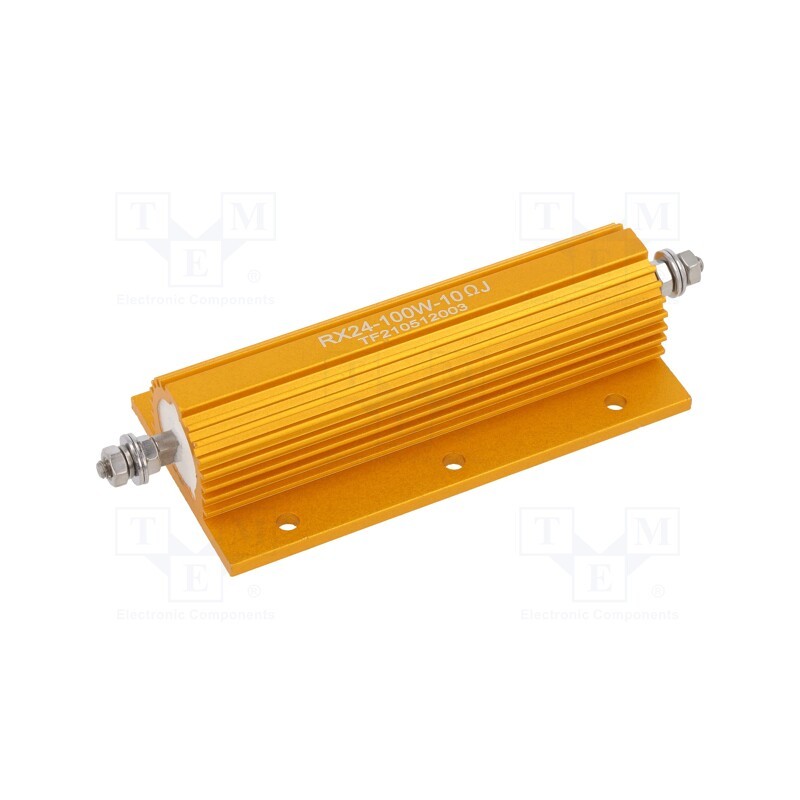 1 pcs x SR PASSIVES - AHP100W-10RJ - Resistor: wire-wound, with heatsink, 10Ω, 100W, ±5%, 50ppm/°C