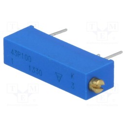1 pcs x VISHAY - T18100KT10 - Potentiometer: mounting, multiturn, 10Ω, 750mW, ±10%, linear