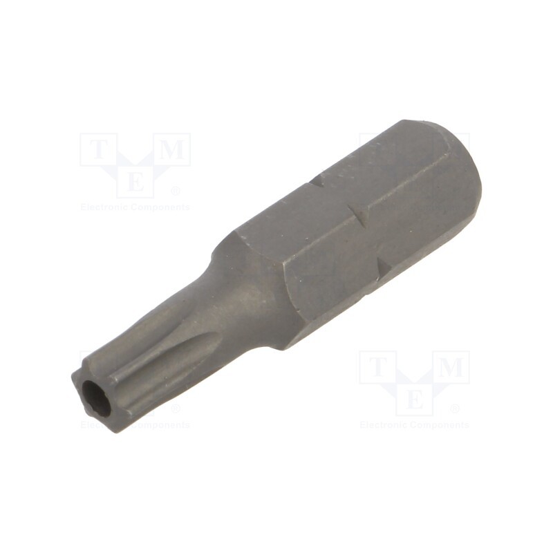 1 pcs x KING TONY - 102525U - Screwdriver bit, Torx® with protection, T25H, Overall len: 25mm