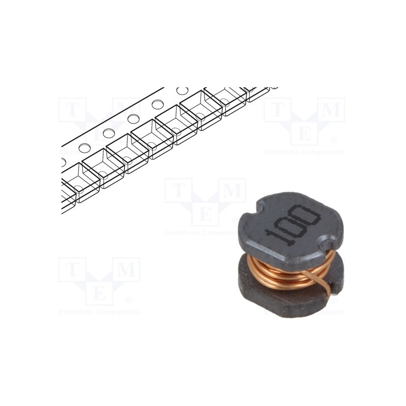 1 pcs x TRACO POWER - TCK-047 - Inductor: wire, SMD, 10uH, 100mΩ, -40÷125°C, ±20%, 5.2x5.8x4.6mm
