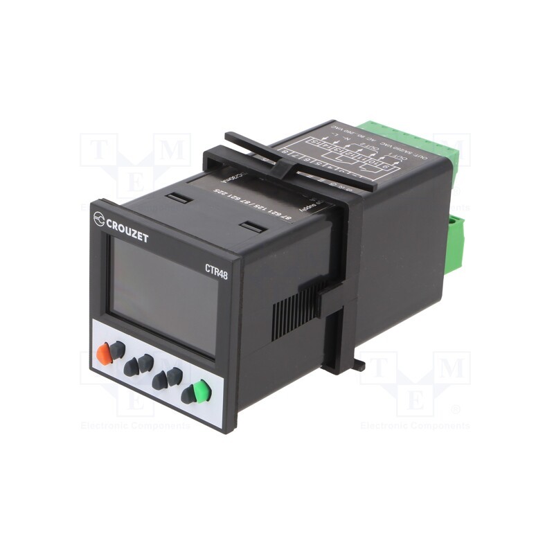 1 pcs x CROUZET - 87621225 - Counter: electronical, LCD, pulses/speed, -999999÷999999, SSR