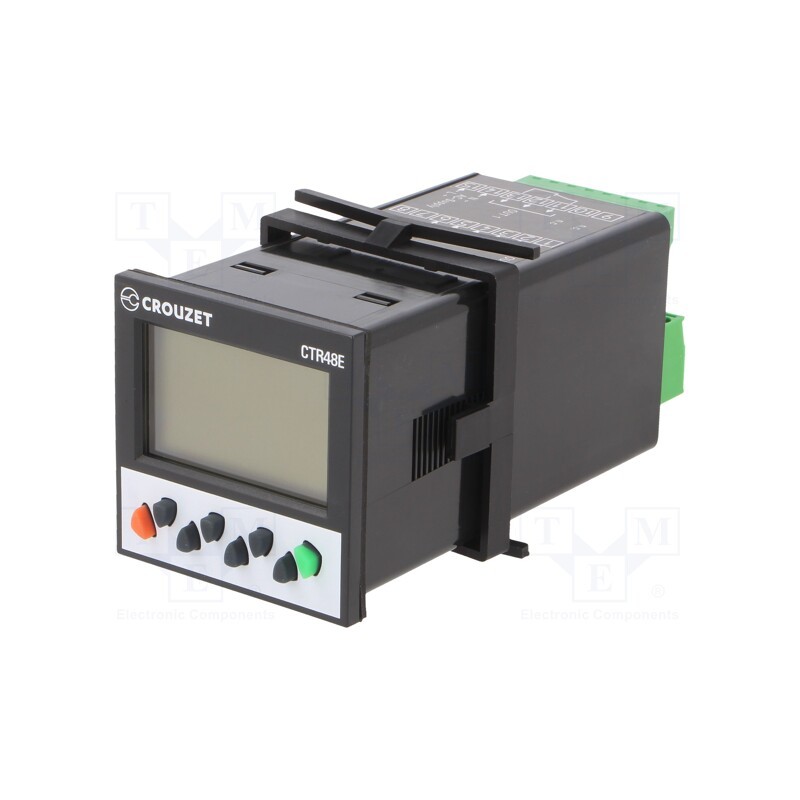 1 pcs x CROUZET - 87629114 - Counter: electronical, LCD, pulses, -999999÷999999, SPST-NO