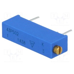 1 pcs x VISHAY - M43P502KB40 - Potentiometer: mounting, multiturn, 5kΩ, 750mW, No.of el.turns: 15