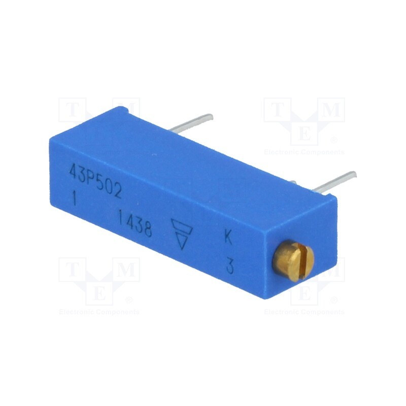1 pcs x VISHAY - M43P502KB40 - Potentiometer: mounting, multiturn, 5kΩ, 750mW, No.of el.turns: 15