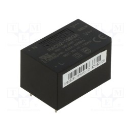 1 pcs x RECOM - RAC02-15SGA - Converter: AC/DC, 2W, 85÷264VAC, 15VDC, Iout: 140mA, 63%, PCB, 3000V