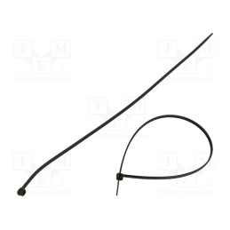 1 pcg x RADPOL - TOOCB030003601 - Cable tie, L: 300mm, W: 3.6mm, polyamide, 180N, black, 100pcs.