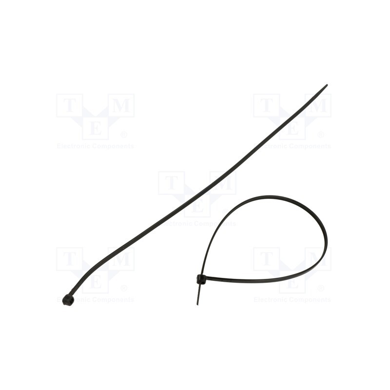 1 pcg x RADPOL - TOOCB030003601 - Cable tie, L: 300mm, W: 3.6mm, polyamide, 180N, black, 100pcs.