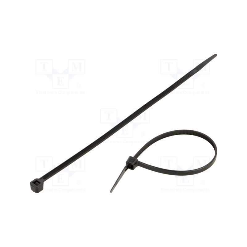 1 pcg x RADPOL - TOOCB020004801 - Cable tie, L: 200mm, W: 4.8mm, polyamide, 220N, black, 100pcs.