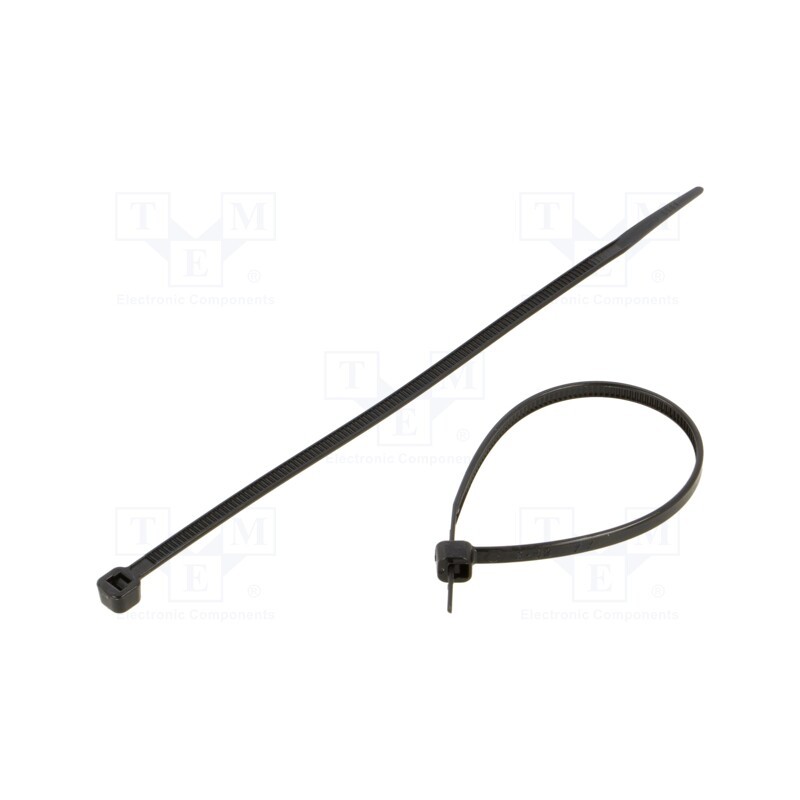 1 pcg x RADPOL - TOOCB014003601 - Cable tie, L: 140mm, W: 3.6mm, polyamide, 180N, black, 100pcs.