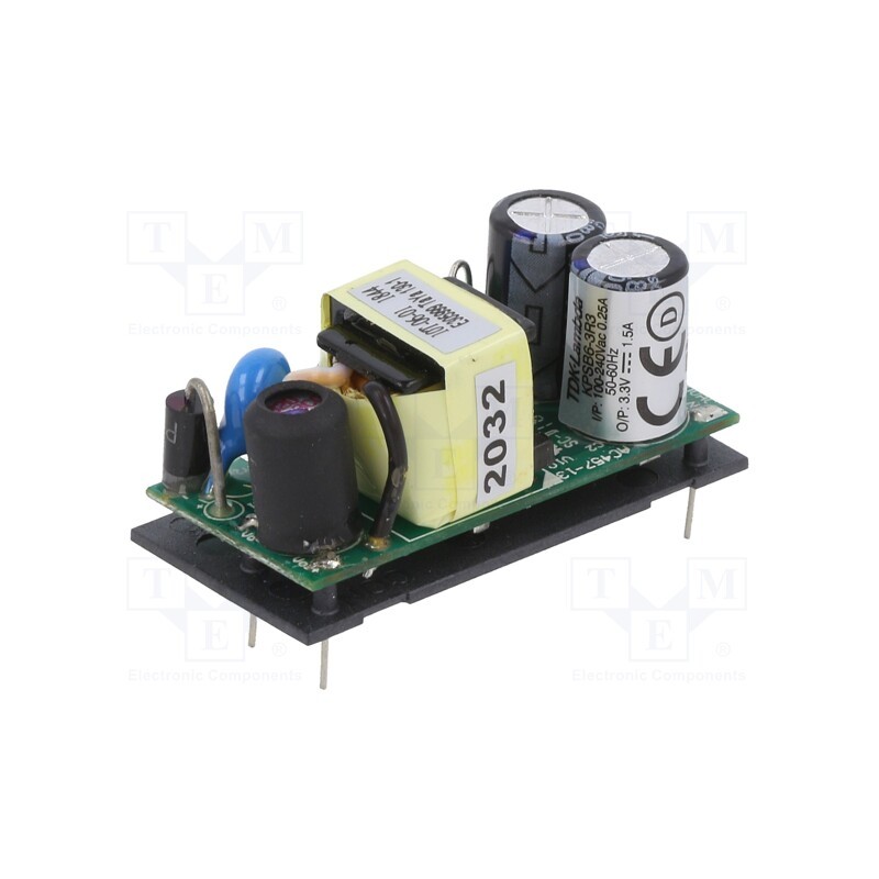 1 pcs x TDK-LAMBDA - KPSB6-3R3 - Converter: AC/DC, 6W, 90÷264VAC, 3.3VDC, Iout: 1.5A, 75%, THT, KPSB6