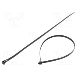 1 pcg x QOLTEC - 52237 - Cable tie, multi use, L: 450mm, W: 7.2mm, polyamide, black, 100pcs.