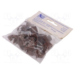 1 pcg x PAWBOL - H.7017B -25 - Holder, brown, on round cable, 25pcs, with a nail, 14mm