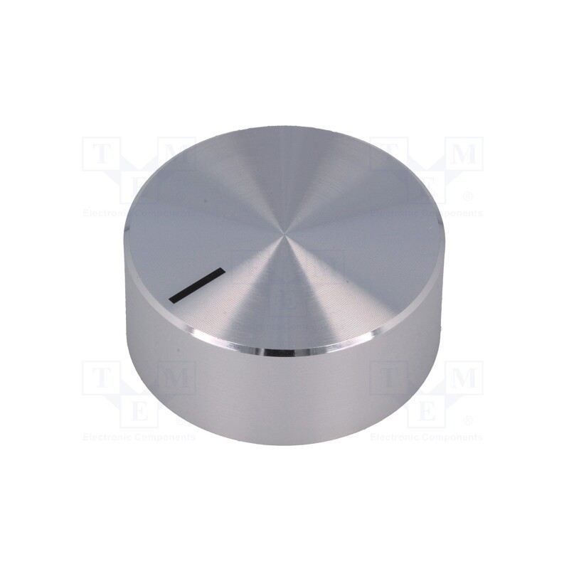 1 pcs x OKW - A1438461 - Knob, with pointer, aluminium,plastic, Øshaft: 6mm, Ø37.8x15.9mm