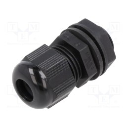 1 pcg x ALPHA WIRE - PNC3/8 BK080 - Cable gland, NPT3/8', IP66,IP68, polyamide, black, 10pcs.