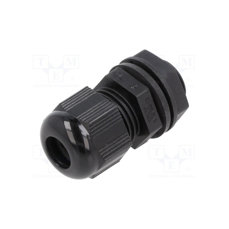 1 pcg x ALPHA WIRE - PNC3/8 BK080 - Cable gland, NPT3/8', IP66,IP68, polyamide, black, 10pcs.