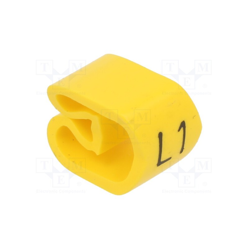 1 pcg x PARTEX - PA-30009AV40.L1 - Markers, Marking: L1, 8÷16mm, PVC, yellow, -30÷60°C, leaded, PA-3