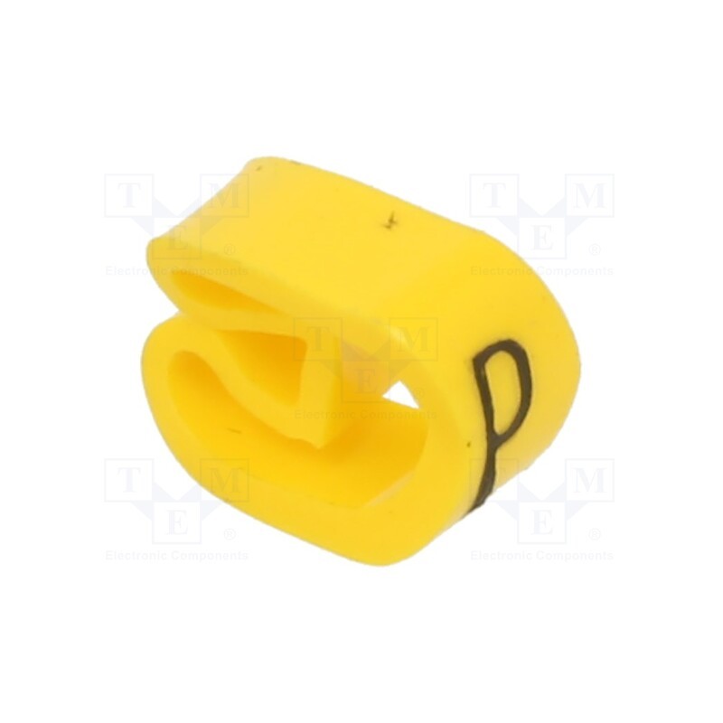 1 pcg x PARTEX - PA-20004AV40.P - Markers, Marking: P, 4÷10mm, PVC, yellow, -30÷60°C, leaded, PA-2