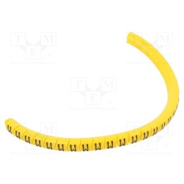1 pcg x PARTEX - PA-02003PV40.M - Markers, Marking: M, 1.3÷3mm, PVC, yellow, -30÷60°C, leaded, PA-02