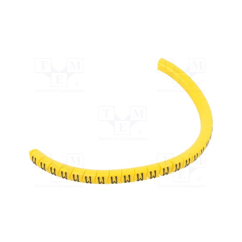 1 pcg x PARTEX - PA-02003PV40.M - Markers, Marking: M, 1.3÷3mm, PVC, yellow, -30÷60°C, leaded, PA-02