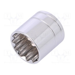 1 pcs x Workpro - W074059 - Socket, 12-angles,socket spanner, 1/4', Chrom-vanadium steel