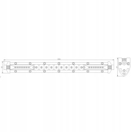Light bar strip LED panel 36w 1600lm quad atv