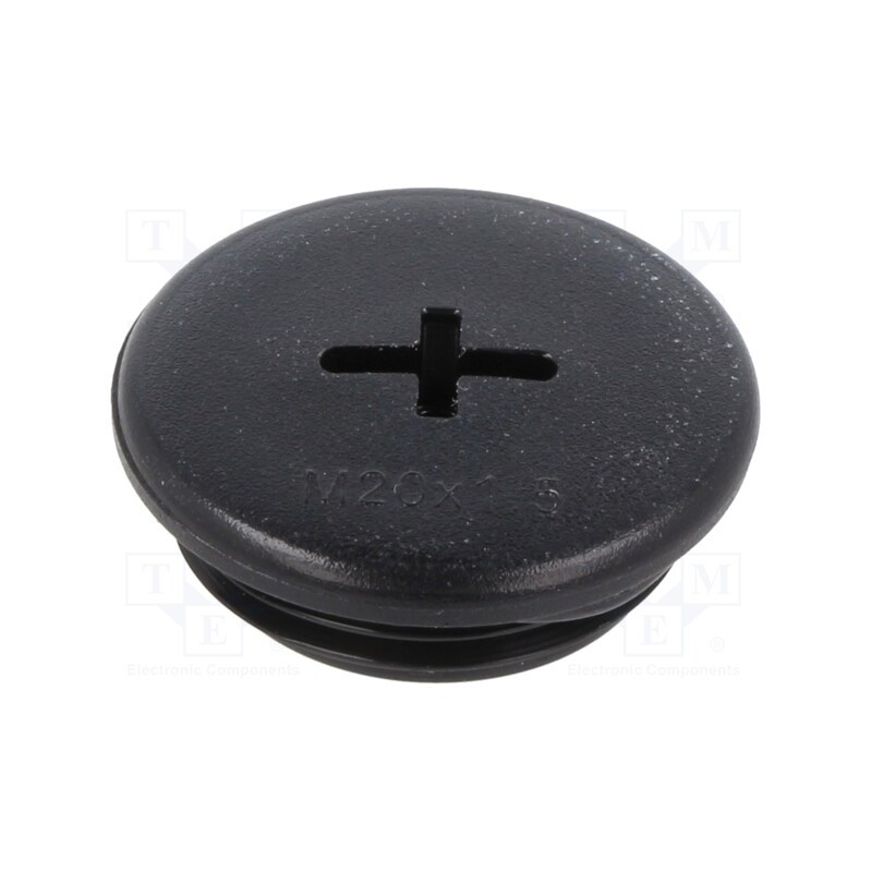 1 pcg x ALPHA WIRE - HPM20 BK080 - Stopper, M20, 1.5, polyamide, black, Thread: metric, 7mm, 10pcs.