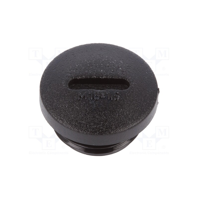 1 pcg x ALPHA WIRE - HPM16 BK080 - Stopper, M16, 1.5, polyamide, black, Thread: metric, 7mm, 10pcs.