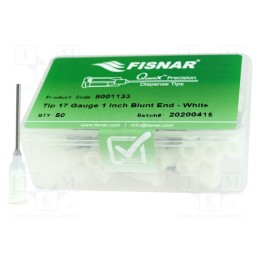 10 pcs x FISNAR - 8001133 - Needle: steel, 1', Size: 17, straight, 1.04mm, Mounting: Luer Lock