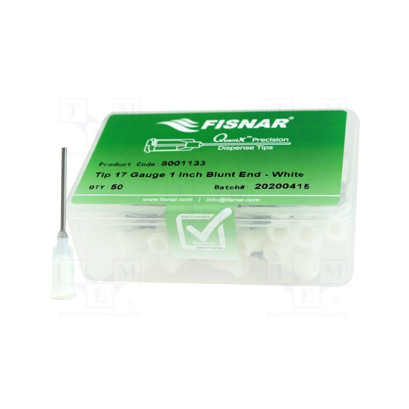 10 pcs x FISNAR - 8001133 - Needle: steel, 1', Size: 17, straight, 1.04mm, Mounting: Luer Lock