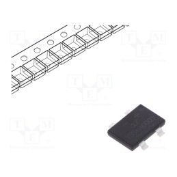 3 pcs x YANGJIE TECHNOLOGY - YBSM40005 - Bridge rectifier: single-phase, 50V, If: 4A, Ifsm: 120A, YBS3, SMT
