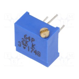 1 pcs x VISHAY - M64P202KB40 - Potentiometer: mounting, multiturn, 2kΩ, 500mW, THT, ±10%, linear