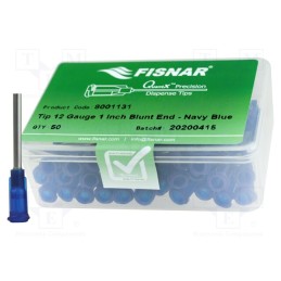 10 pcs x FISNAR - 8001131 - Needle: steel, 1', Size: 12, straight, 2.27mm, Body: black-blue