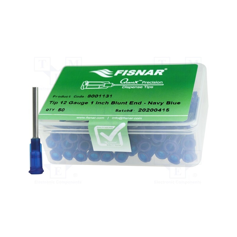 10 pcs x FISNAR - 8001131 - Needle: steel, 1', Size: 12, straight, 2.27mm, Body: black-blue