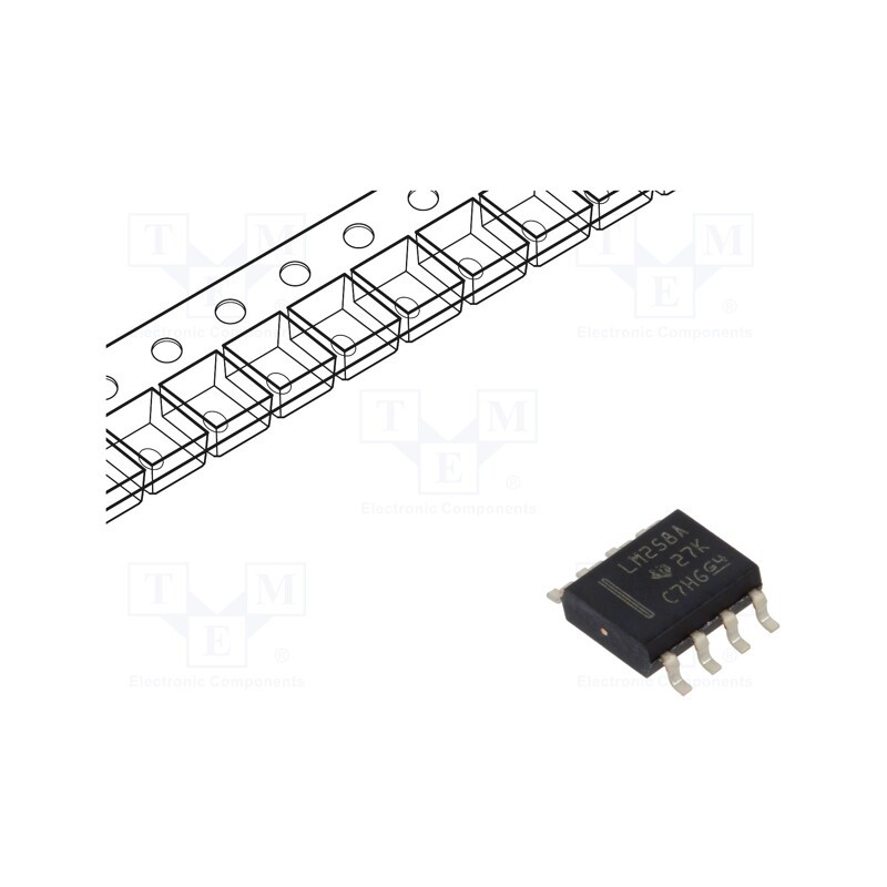 5 pcs x TEXAS INSTRUMENTS - LM258ADR - IC: operational amplifier, 0.7MHz, Ch: 2, SO8, ±1.5÷16VDC,3÷32VDC
