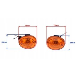 Front indicator, orange, pair of w