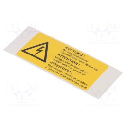 10 pcs x TE Connectivity - 1768020-3 - Safety sign, warning, self-adhesive folie